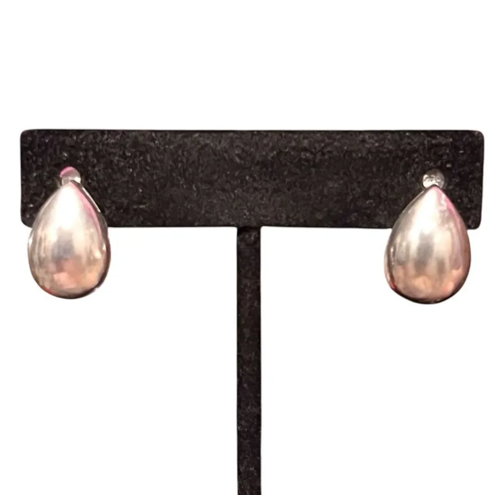 Sterling Silver Teardrop Post Earrings